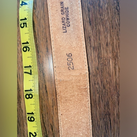 Lizard grab cowhide belt brown belt flower belt country belt southern belt - Picture 12 of 16